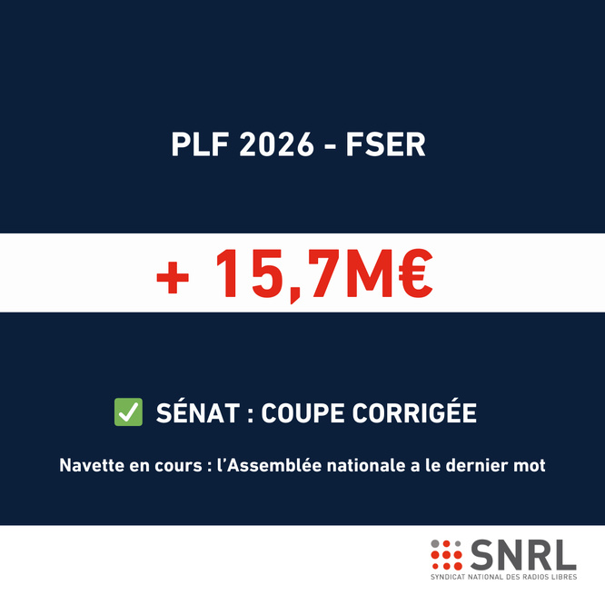 PLF 2026 - FSER Consensus transpartisan : les sénateurs soutiennent aussi les radios associatives PLF 2026 - FSER Consensus transpartisan : les sénateurs soutiennent aussi les radios associatives