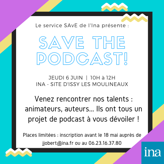 L’Institut National de l’Audiovisuel organise 2 séances de Pitch