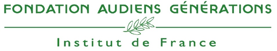 Appel à candidatures 2013 de la Fondation AUDIENS Générations