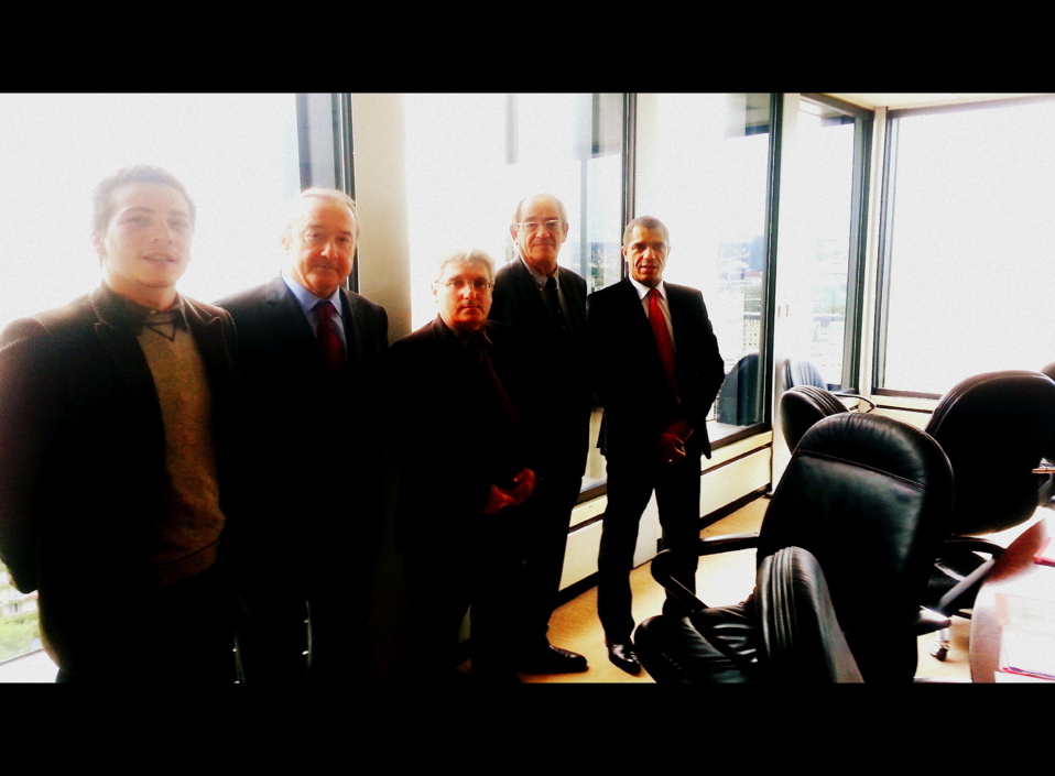 De gauche à droite : Pierre Montel, Délégué Général SNRL ; Alain Méar, Conseiller membre du CSA ; Emmanuel Boutterin, Président du SNRL ; Patrice Gélinet, Conseiller membre du CSA ; Emmanuel Gabla, Conseiller membre du CSA