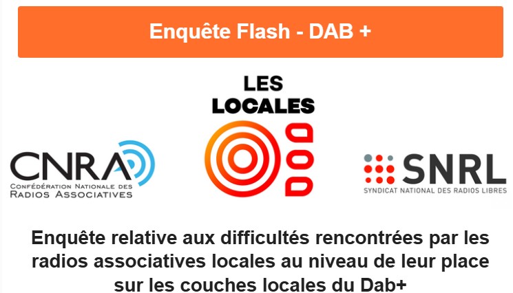 Enquête flash - Place des radios associatives locales sur les couches locales du Dab+