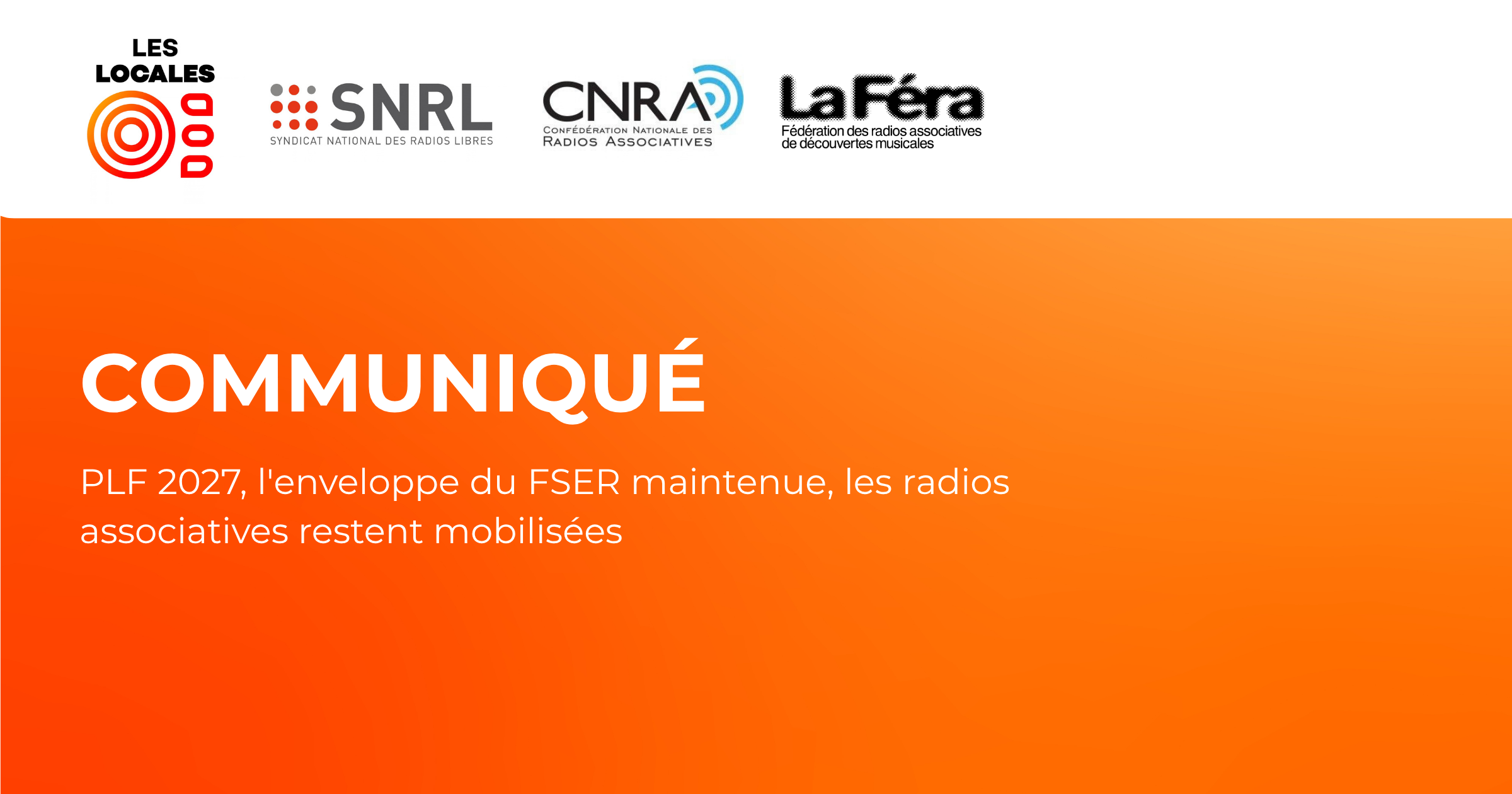 PLF 2027, l’enveloppe du FSER maintenue, les radios associatives restent mobilisées